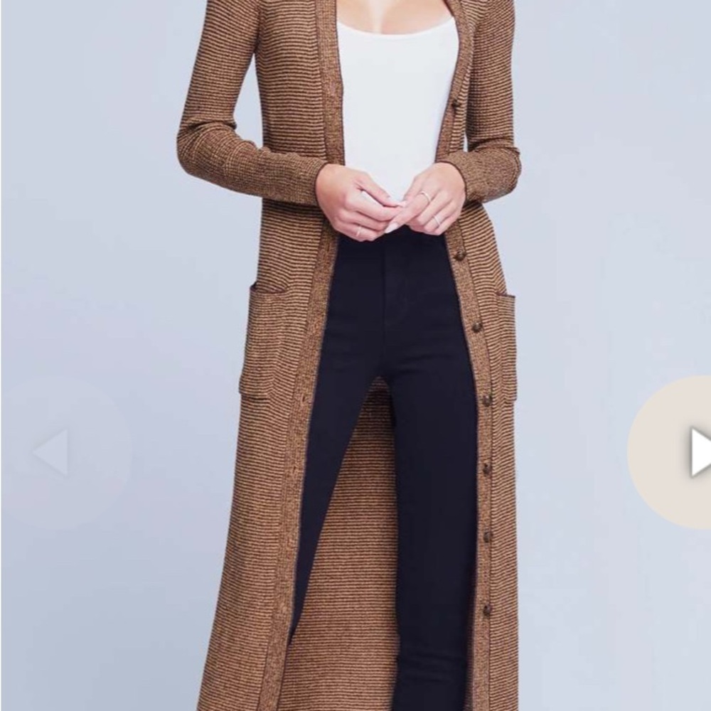 L'AGENCE Brown Long Cardigan